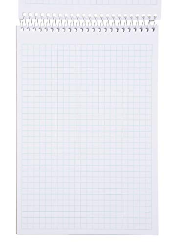 Mintra Office Steno Books Set - Top-Spiral Bound, Graph Ruled, 70 White Sheets, Poly Primary Color Covered Notebooks for Office, Professional, School & Work, Note-taking, Writing Pads, 6"x9", 4 Pack - color: Primary Colors 4pk, size: Graph Ruled
