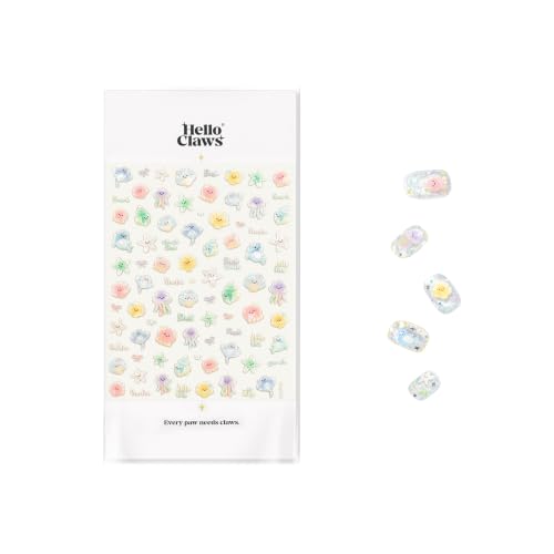 5D Embossed Under The Sea Stickers for Nail Art, Jelly Fish (to5118) - style: to5118