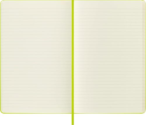 Moleskine Classic Notebook, Hard Cover, Ruled/Lined, Large (5" x 8.25"), Lemon Green, 240 Pages