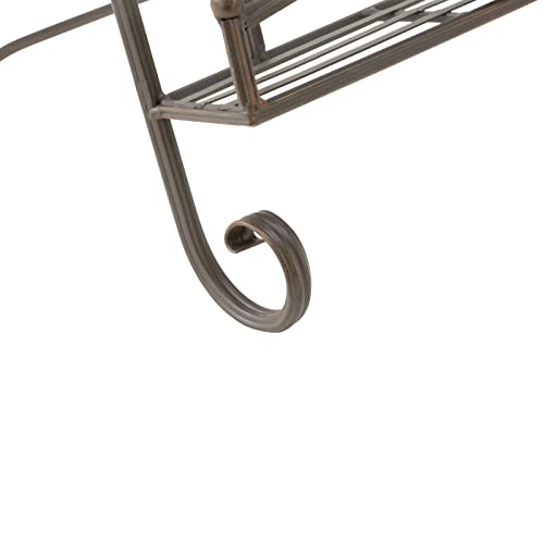Tripar Swirl Design Metal Cookbook Stand for Cookbooks, Tablets, Recipes, Portable, Adjustable, Free Standing - color: Brown