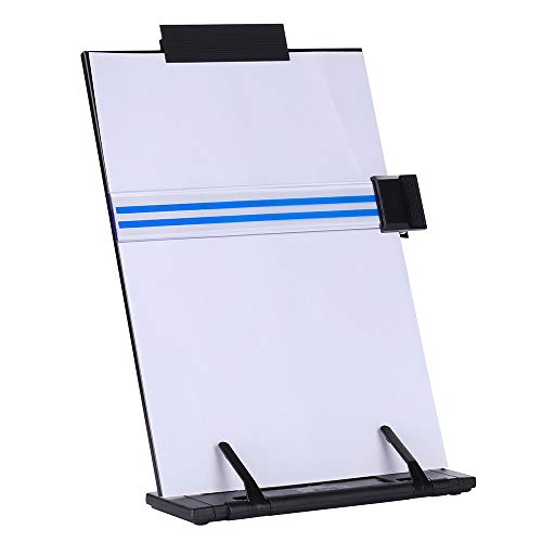 KLOUD CityBlack Metal Desktop Document Book Holder with 7 Adjustable Positions (Lost ocean-SJ981)