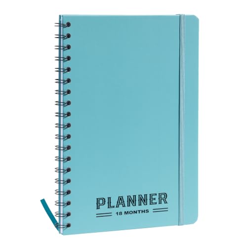 Nextnoid B5 18-Month Undated Monthly Planner, Hardcover, Turquoise - color: Turquoise, style: a-Monthly Undated