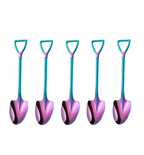 10 Pack Stainless Steel Mini Coffee Spoons, 4.7 Inches - Rainbow Demitasse Espresso Spoons for Dessert, Tea, Appetizer & Party Supplies - size: Rainbow 10 Pieces