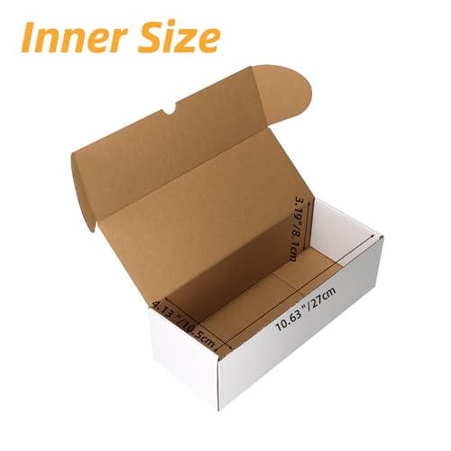 10 inch Toploader Storage Boxes 25 Pack, Bulk White Card Box - size: 10.63x4.13x3.19 inch
