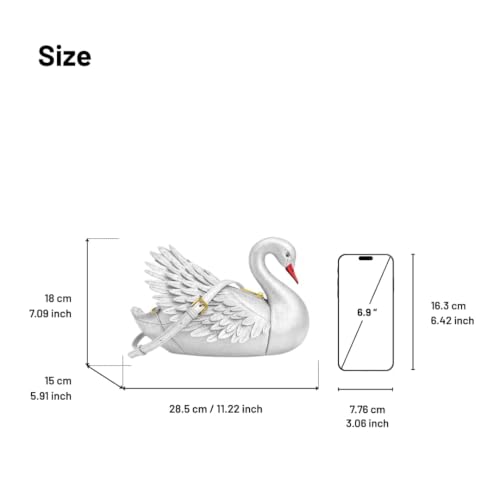 JW PEI Women's Alani Swan Shaped Crossbody Bag - color: Silver