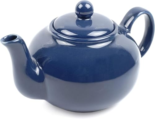 RSVP International Stoneware Teapot Collection, Microwave and Dishwasher Safe, 16 oz, Blue - color: Blue, size: 16 oz