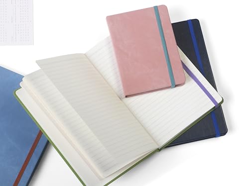 A6 Lined Hardcover Notebook, 100 GSM Paper, Rose Tan - color: Rose Tan, size: A6（2026 Edition）