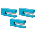 JAM PAPER Modern Desk Stapler - Blue - 3/Pack - color: Blue, size: Pack of 3