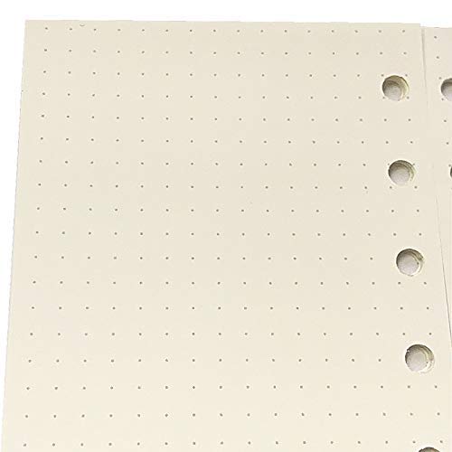 A7 Dotted Design Planner Refill 6 Holes Notebook Binder Refills, A7 Dot Matrix Planner Inserts for Filofax 100gsm Paper Pocket Size, 4.84 x 3.23'', Harphia - color: Dot Matrix, size: A7