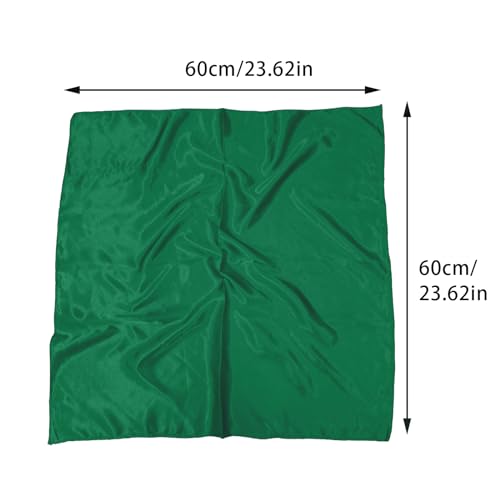 1 Piece of Square Satin Scarf Wrap Ribbon Neck Scarfs Halloween Retro Costume (23.62" x 23.62") - color: Army Green