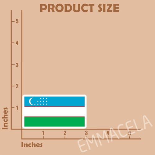 (3PCS) Uzbekistan Flag Stickers, Uzbekistani Sticker Uzbek Countries Flag Waterproof Vinyl Decals For Laptops, Tumblers, Water Bottles, Helmet, Scrapbooks, 3 x 1.5 Inch - color: Uzbekistan
