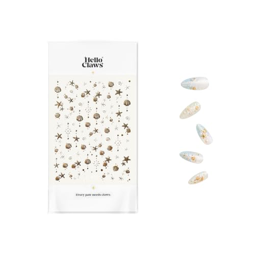 5D Embossed Under The Sea Stickers for Nail Art Jelly Fish Self-Adhesive Nail Art Decals for Women Nail Supplies Art Design Stickers (TL-480) - style: TL-480