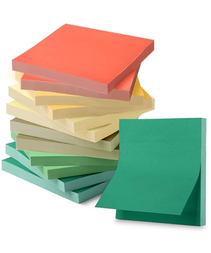Mr. Pen- Sticky Notes, 3"x3", 12 Pads, 600 Sheets, Retro Colors - color: Retro