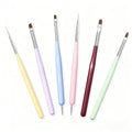 Faiteary Nail Brush Set with Nail Art Polish Brushes Builder Gel Brush