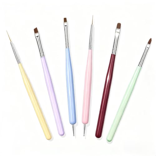 Faiteary Nail Brush Set with Nail Art Polish Brushes Builder Gel Brush