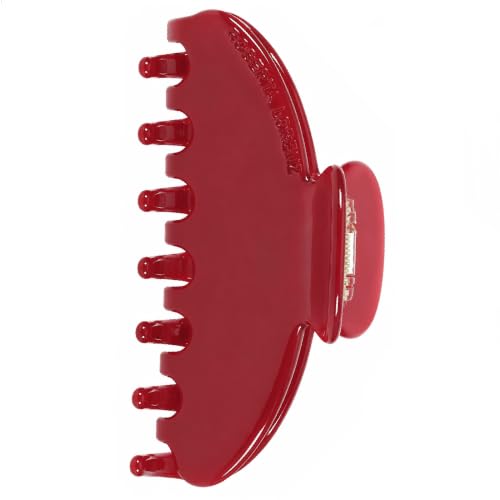 Luxury Hair Claw Clip Premium Acetate Strong Hold 4 Inch (Ruby Red) - color: Ruby Red