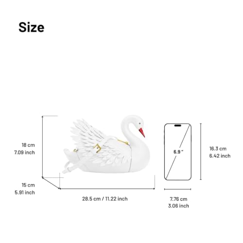 JW PEI Women's Alani Swan Shaped Crossbody Bag - color: White