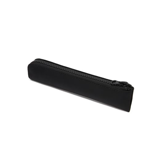 Slim Pencil Case Small Pencil Pouch Pen Case (Black/Oxford) - color: Black
