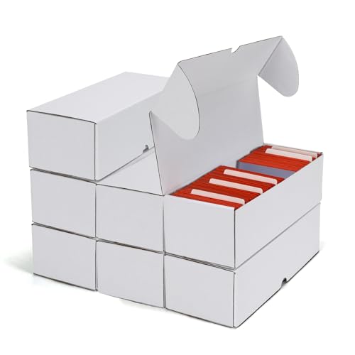 10 inch Toploader Storage Boxes 25 Pack, Bulk All White Card Box - size: 10.63x4.13x3.19 inch