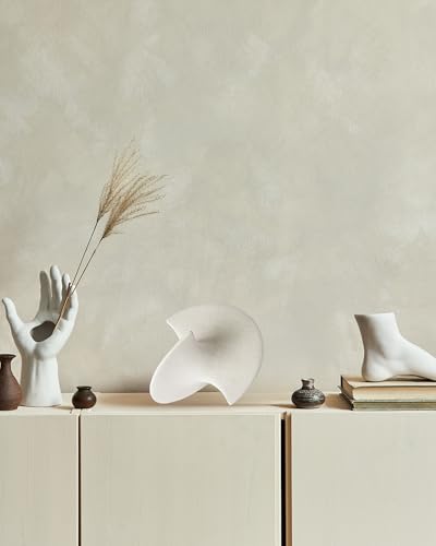 UPWOIGH White Abstract Balancing Sculpture, 9.45 x 8.6 x 9.45 Inch - color: White Ceramic Inspired Art