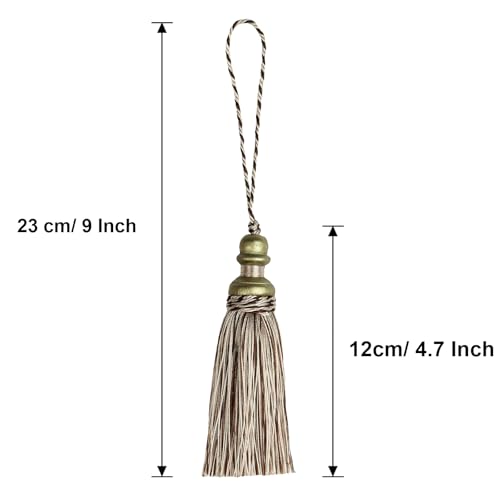 4 Pack Tassel Key Tassel with Loops for Home Decoration - color: Mix Beige, size: 4 Pack
