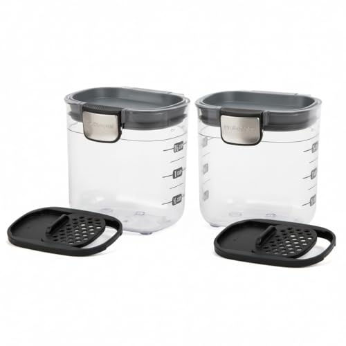 Progressive PKS-401 1.5 Cup Mini Prokeeper+ Airtight Silicone Seal Storage Container Great For Spices & Baking Acessories (2- Piece) - size: 2- Piece