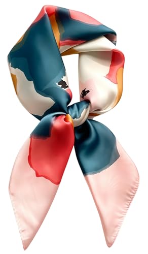 Silk Like Square Scarf for Women Men 27.5" - color: Pastel Pink