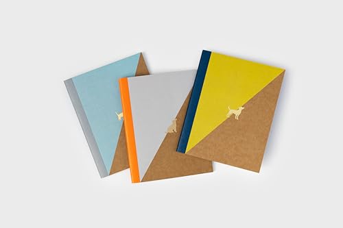Suck UK Pocket Notebook Set - Portable Lined, Grid & Dot On-the-Go Notes, Practical & Compact Writing Journal Recycled Paper, School, Office & Travel Use Unique Cute Dog Lovers Novelty Gift Set - style: Dog Notebook