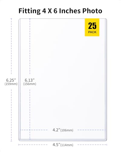 4x6 Toploaders 25 Pack, 39 PT Hard Plastic Photo Sleeves