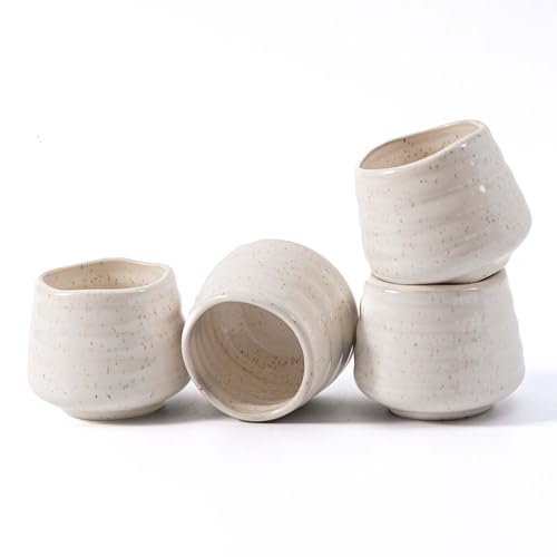 Ceramic Tea Cup Set, 5OZ Espresso Cups, Speckle, Set of 4 - color: Speckle