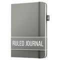Scribbles That Matter Lined Journal Notebook for writing | Ruled 150 pages, 120gsm Thick Paper with Sticky Notes,pen loop, elastic band, leather hard cover A5 journals for writing, 5.75x8.2 inches - color: Grey