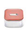 Caraway 1 qt Glass Airtight Food Storage Container with Lid - color: Perracotta, size: 1qt Container