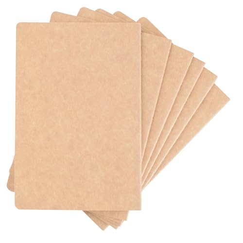 TWONE Journal, Travel Notebook Journal with Brown Soft Cover A5 Notebooks for Travelers, Work, School, Writing Note, Taking Kraft (5.5 x 8.3 Inches, 60 Lined Pages, 30 Sheets, 6-Pack) - style: Ruled
