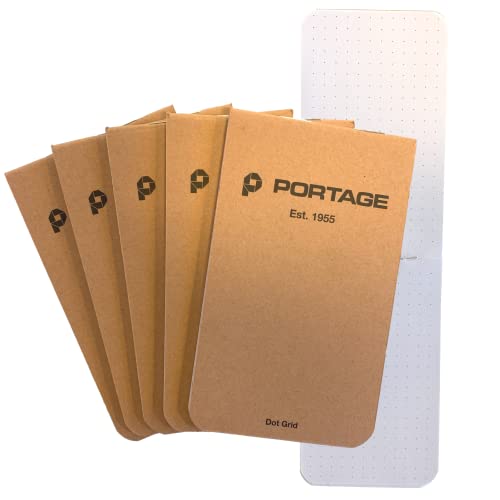 Small Notebook, Notepad for Field Notes, Grid Dot Paper – Pocket Journal Field Notebook, Pocket Sized Notepad for Taking Notes, Top Bound, Durable & Flexible – 2.8 x 4.6 Inches, 64 Pages (Pack of 6) - color: Grid Dot Pages, size: 6 Pack