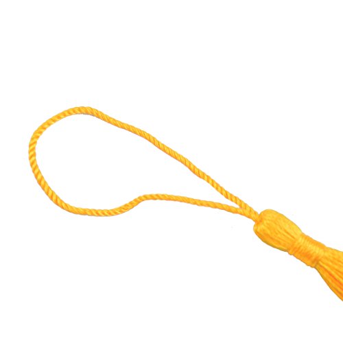 100Pcs 5 Inch Silky Bookmark Tassels for Jewelry, Souvenir(Royal Gold) - color: Royal Gold