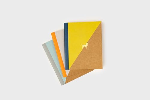 Suck UK Pocket Notebook Set - Portable Lined, Grid & Dot On-the-Go Notes, Practical & Compact Writing Journal Recycled Paper, School, Office & Travel Use Unique Cute Dog Lovers Novelty Gift Set - style: Dog Notebook
