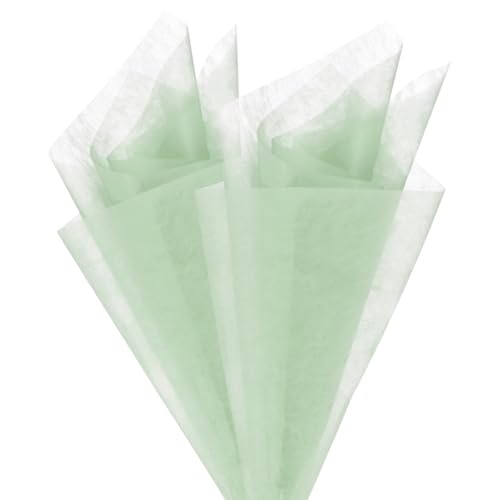 M METERXITY 76-Sheet Korean Cotton Wrapping Flower Paper, 11.8 Inch/ 30cm Waterproof Floral Wrapping Cotton Paper for Bouquets/Gift Packaging [Light Green] - color: Light Green