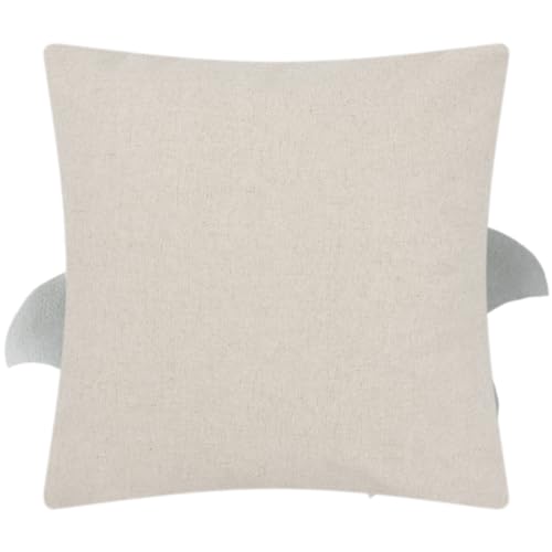 JWH Flower Throw Pillow Cover, Ivory White, 18x18 Inch - color: Creamy White