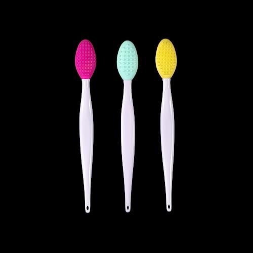 10pcs Silicone Scrub Lip Brush, Double Side Lip Exfoliating, Nose Clean Blackhead Removal Brushes With Lip Exfoliator Scrubber Tool Wash Face Cleansing Brush
