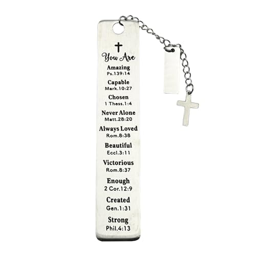 Bible Bookmarks Book Markers, Metal Christian Bookmark Gift Accessories (Ps. 139:14) - style: Ps. 139:14
