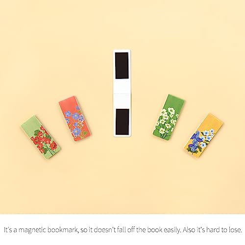 Monolike Magnetic Bookmarks Olivia's Flowers Ver.3, Set of 5 - color: Olivia's Flowers Ver.3