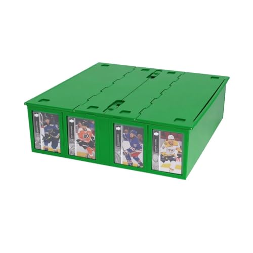 BCW Collectible Card Bin – Green | Holds 3200 Cards | Includes 4 Dividers | Storage for Pokémon, MTG & Sports Cards - style: Single
