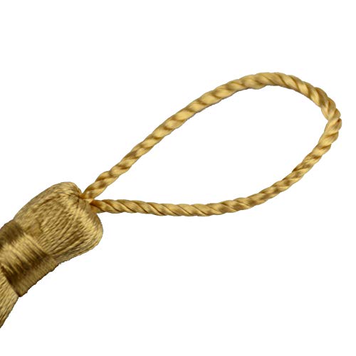 20Pcs 4.3 Inch Silky Mini Craft Tassels for Earrings, Souvenir(Champange) - color: #47champagne