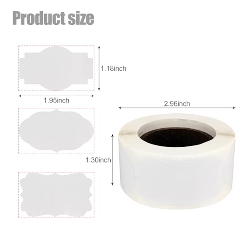 300 Pcs White Tags Stickers, Label Stickers, Name Tags, Waterproof Present Tags for Christmas, Presents, Jars, Bottles (White, 300 Pcs) - color: White, size: 300 Pcs