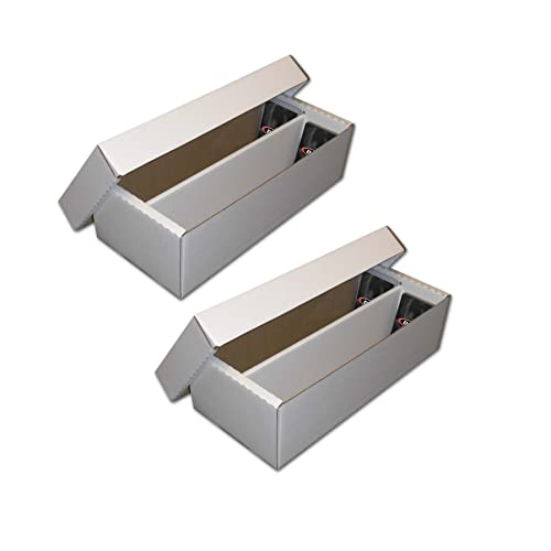 BCW Shoe Storage Card Box - 2 ct | Cardboard Box for Trading Cards, Gaming Cards, and Collectibles | Holds 1600 Standard Cards or 300 3x4 Toploaders | Gaming Card Organizer Box | Assembly Required - style: 2 Pack