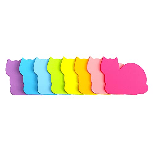 SIMONA Cute Cat Sticky Notes 8 Pads, 600 Sheets - color: 8 Pads