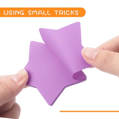SIMONA Star Shape Sticky Notes 3x3 Inch, 8 Bright Colors, 600 Sheets - color: 8 Bright Colors