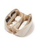 EACHY Travel Makeup Bag for Women, PU Leather Cosmetic Bag, White, Medium - color: A - White, size: Medium