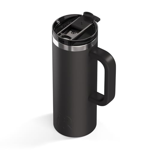 RTIC 20oz Road Trip Travel Mug with Lid and Handle, Midnight - color: Midnight, size: 20 Ounces