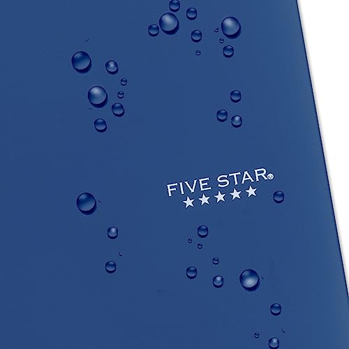 Five Star Spiral Notebook + Study App, 5 Subject, College Ruled Paper, 8-1/2" x 11", Fights Ink Bleed, Water Resistant Cover, Pacific Blue (73635), 200 Sheets (Pack of 2) - color: Blue, size: 1 Count (Pack of 2)